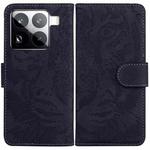 For Xiaomi 15 Pro Tiger Embossing Pattern Flip Leather Phone Case(Black)