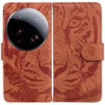 For Xiaomi 15 Ultra Tiger Embossing Pattern Flip Leather Phone Case(Brown)