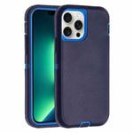 For iPhone 13 Pro Max Robot Three-proof Life Waterproof Phone Case with Holder(Royal Blue + Blue)