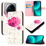 For Xiaomi 12S Ultra 3D Painting Horizontal Flip Leather Phone Case(Flower)