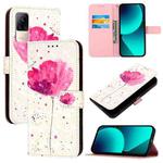 For Xiaomi Civi 1S 3D Painting Horizontal Flip Leather Phone Case(Flower)