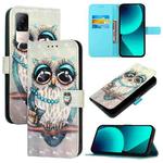 For Xiaomi Civi 1S 3D Painting Horizontal Flip Leather Phone Case(Grey Owl)