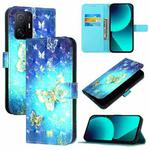 For Xiaomi Mi 10T 5G / Mi 10T Pro 5G 3D Painting Horizontal Flip Leather Phone Case(Golden Butterfly)