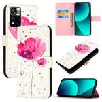 For Xiaomi Poco X4 NFC 3D Painting Horizontal Flip Leather Phone Case(Flower)