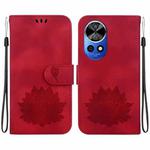 For Huawei nova 12 Pro / nova 12 Ultra Lotus Embossed Leather Phone Case(Red)