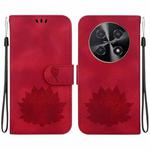 For Huawei nova 12i Lotus Embossed Leather Phone Case(Red)