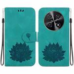 For Huawei nova 12i Lotus Embossed Leather Phone Case(Green)