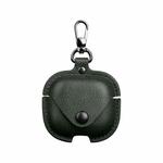For Redmi Buds 6 Active Edition Business Leather Earphone Protective Case with Hook(Green)