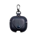 For Redmi Buds 6 Active Edition Business Leather Earphone Protective Case with Hook(Blue)