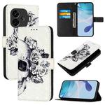 For vivo iQOO Z9 / iQOO Z9 Turbo 3D Painting Horizontal Flip Leather Phone Case(Skull)