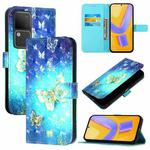 For vivo V30 5G Global / V30 Pro 5G Global 3D Painting Horizontal Flip Leather Phone Case(Golden Butterfly)