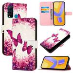 For vivo Y30 4G Global 3D Painting Horizontal Flip Leather Phone Case(Rose Butterfly)