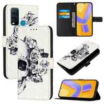 For vivo Y30 4G Global 3D Painting Horizontal Flip Leather Phone Case(Skull)