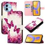 For vivo Y38 3D Painting Horizontal Flip Leather Phone Case(Rose Butterfly)