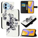 For vivo Y38 3D Painting Horizontal Flip Leather Phone Case(Skull)