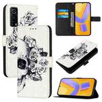 For vivo Y72 5G / iQOO Z3 5G / Y52 5G 3D Painting Horizontal Flip Leather Phone Case(Skull)