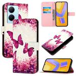 For vivo Y78 Global / Y78+ Global / V29 Lite 3D Painting Horizontal Flip Leather Phone Case(Rose Butterfly)