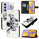 For vivo Y100 5G IDN / Y200e 5G Global 3D Painting Horizontal Flip Leather Phone Case(Skull)