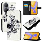 For vivo Y100 5G Global 3D Painting Horizontal Flip Leather Phone Case(Skull)