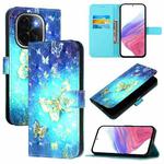 For vivo iQOO Z9s Pro 5G India 3D Painting Horizontal Flip Leather Phone Case(Golden Butterfly)