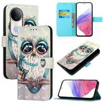For vivo S20 3D Painting Horizontal Flip Leather Phone Case(Grey Owl)