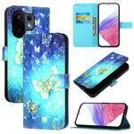 For vivo S30 3D Painting Horizontal Flip Leather Phone Case(Golden Butterfly)
