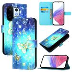For vivo S30 Pro mini 3D Painting Horizontal Flip Leather Phone Case(Golden Butterfly)