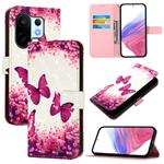 For vivo S30 Pro mini 3D Painting Horizontal Flip Leather Phone Case(Rose Butterfly)