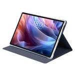 For Teclast T65 Max Anti-slip Texture Smart Tablet Leather Folio Case(Dark Blue)