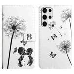 For Samsung Galaxy S25 Ultra 5G Oil Embossed 3D Drawing Leather Phone Case(Couple Dandelion)