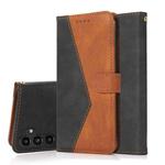 For Samsung Galaxy S24 FE 5G Dual-color Stitching Leather Phone Case(Black Brown)