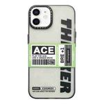 For iPhone 12 Double Layer Frosted IMD Series TPU + PC Phone Case(Green Label ACE)