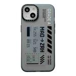 For iPhone 13 Double Layer Frosted IMD Series TPU + PC Phone Case(Boarding Pass)