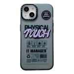 For iPhone 13 Double Layer Frosted IMD Series TPU + PC Phone Case(TOUCH Pattern)