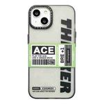 For iPhone 13 Double Layer Frosted IMD Series TPU + PC Phone Case(Green Label ACE)