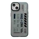 For iPhone 14 Double Layer Frosted IMD Series TPU + PC Phone Case(Boarding Pass)