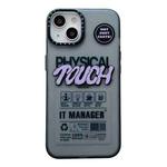 For iPhone 14 Double Layer Frosted IMD Series TPU + PC Phone Case(TOUCH Pattern)