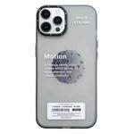 For iPhone 14 Pro Max Double Layer Frosted IMD Series TPU + PC Phone Case(Moon)