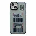 For iPhone 15 Double Layer Frosted IMD Series TPU + PC Phone Case(Barcode)