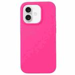 For iPhone 16 Liquid Silicone Phone Case(Brilliant Pink)