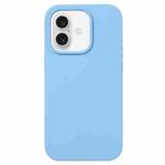 For iPhone 16 Liquid Silicone Phone Case(Azure Blue)