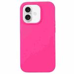 For iPhone 16 Plus Liquid Silicone Phone Case(Brilliant Pink)