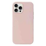 For iPhone 16 Pro Liquid Silicone Phone Case(Sand Pink)