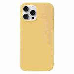 For iPhone 16 Pro Max Liquid Silicone Phone Case(Yellow)