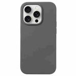 For iPhone 16 Pro Max Liquid Silicone Phone Case(Charcoal Black)