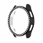 For Samsung Galaxy Watch FE 40mm Diamond Hollow PC Watch Protective Case(Black)