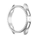 For Samsung Galaxy Watch FE 40mm Diamond Hollow PC Watch Protective Case(Silver)