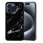 For iPhone 16 Pro Max IMD Marble TPU Phone Case(Black)