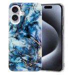 For iPhone 16 IMD Marble TPU Phone Case(Grey)