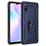 For Xiaomi Redmi 9A Shockproof TPU + PC Protective Case with 360 Degree Rotating Holder(Blue)